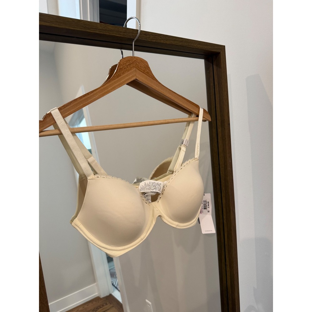 Calvin Klein Cream T-Shirt Bra